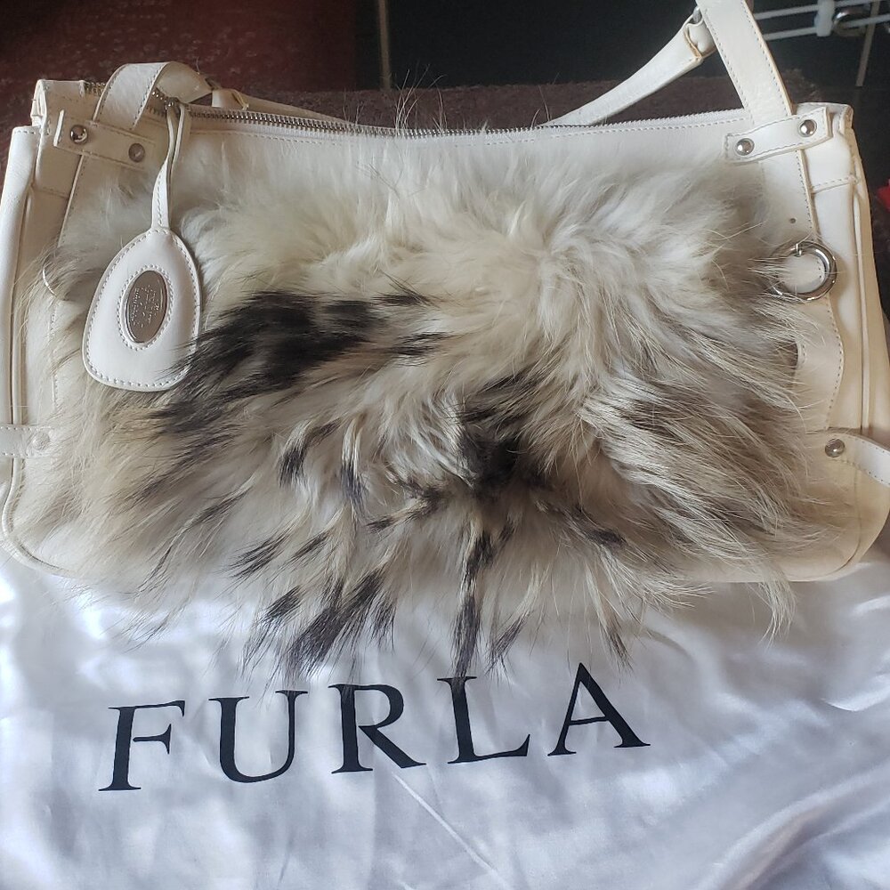Furla Leather and Chinchilla fur